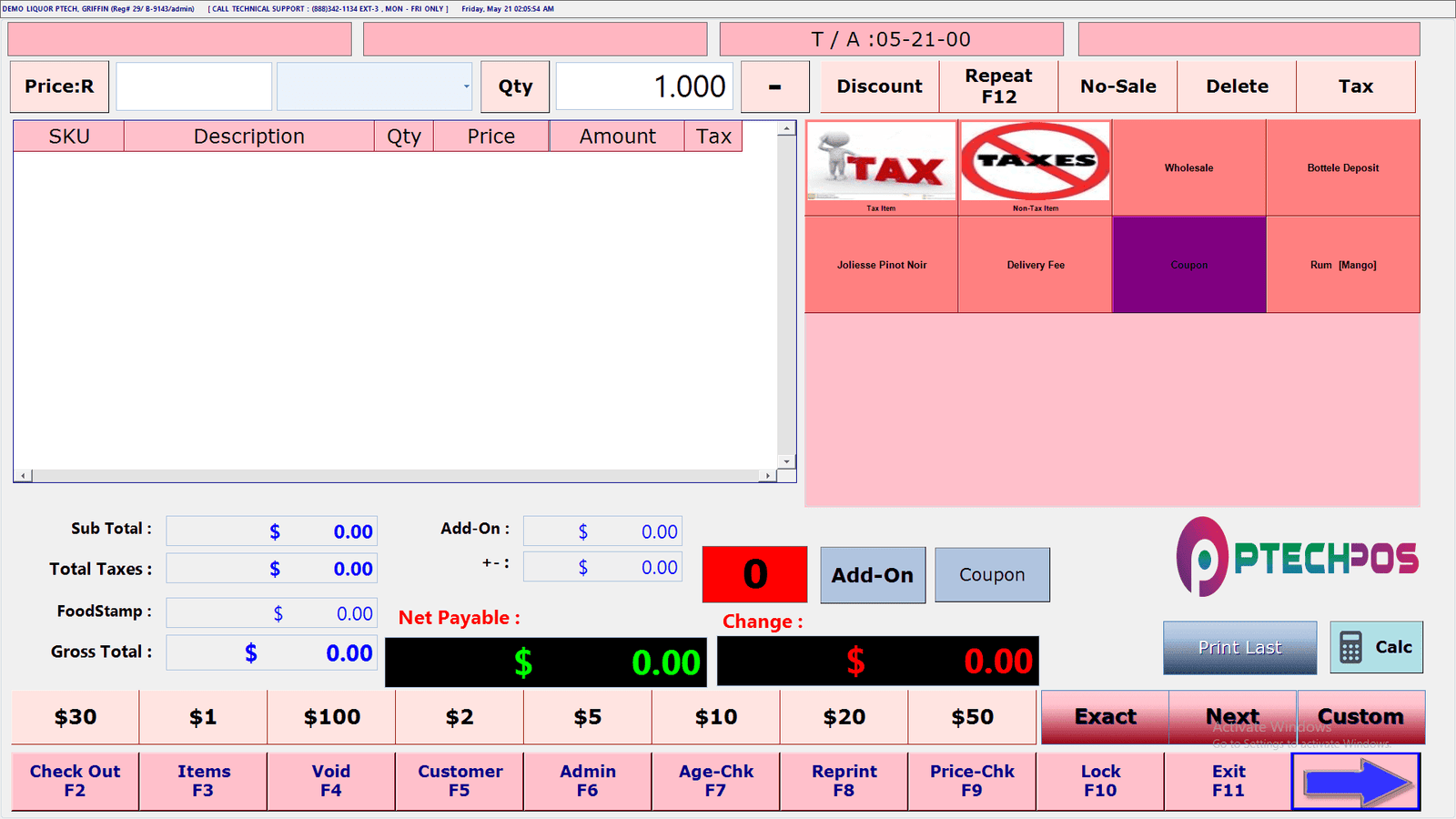 Cashier-Screen